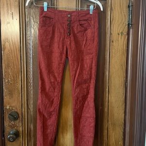 Free People Patterned High Rise Skinny Fit Size 27